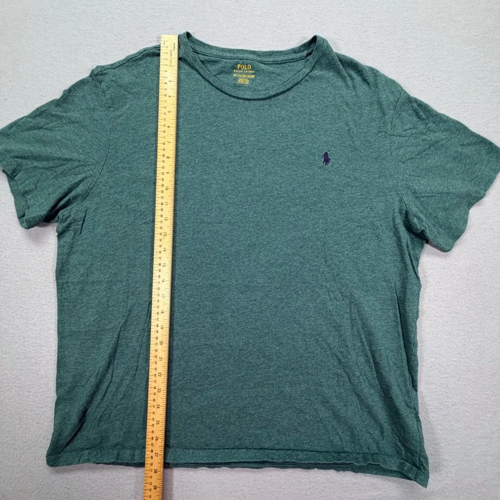 Polo Ralph Lauren Mens T-Shirt Classic Fit Green Heather Pony Logo XXL